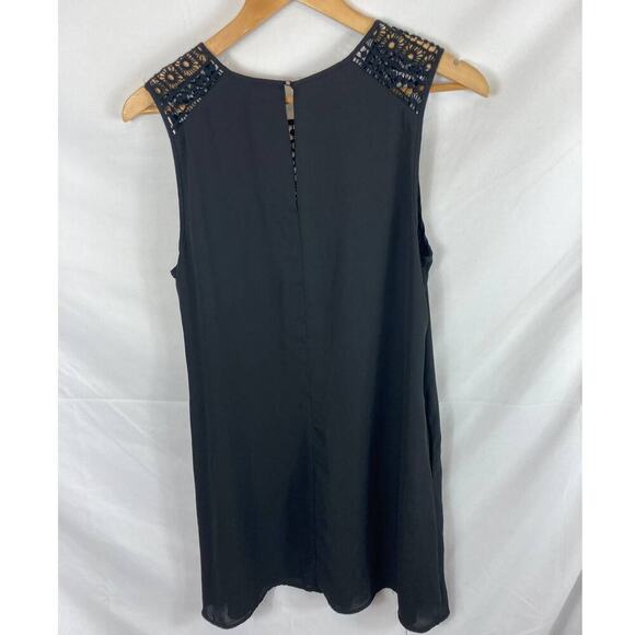 Dr2 Crochet Top Chiffon Dress Black Size Small - Picture 7 of 8